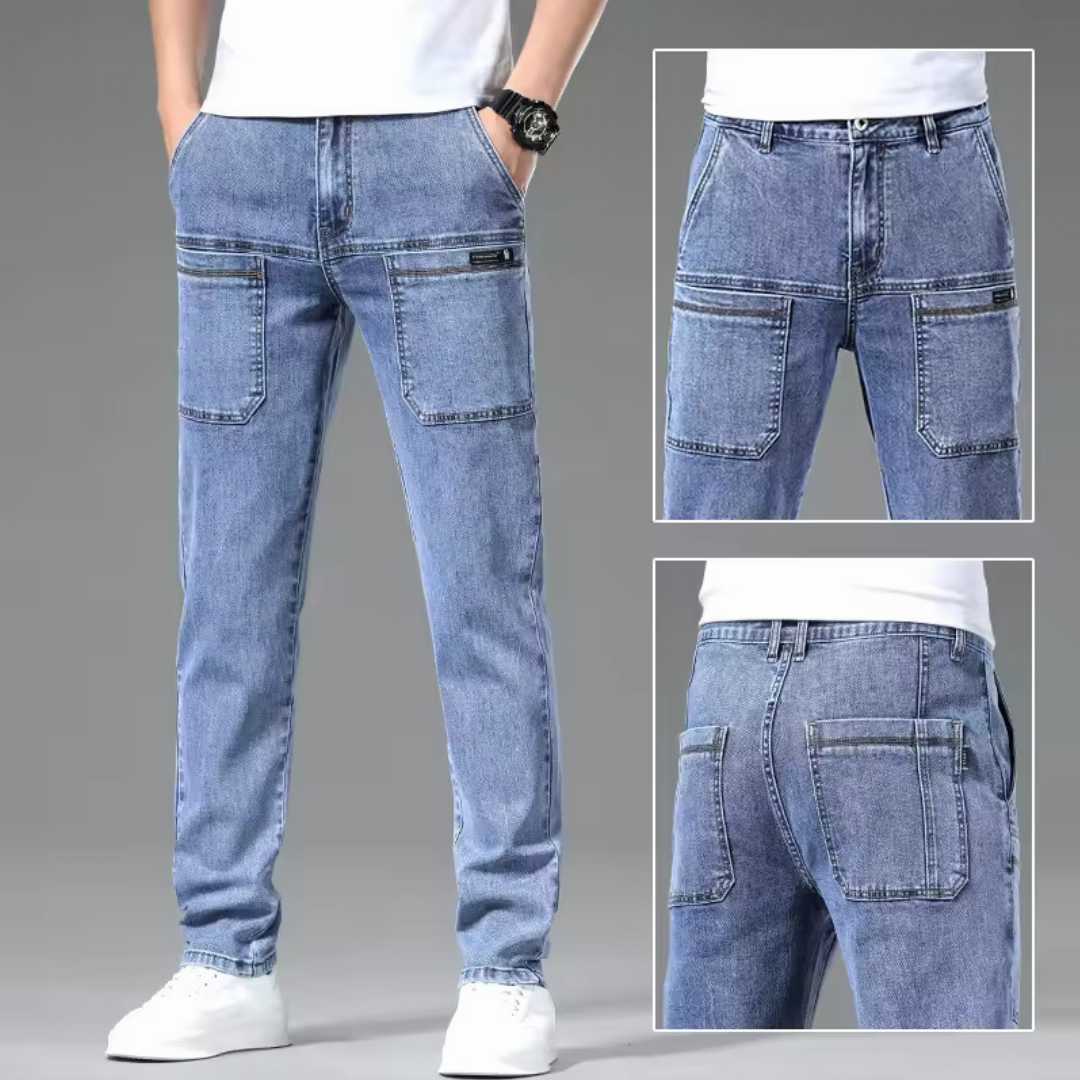 6-Pocket,Stretch,Denim,Jeans,for,Men,–,Slim,Fit,Regular,Cut